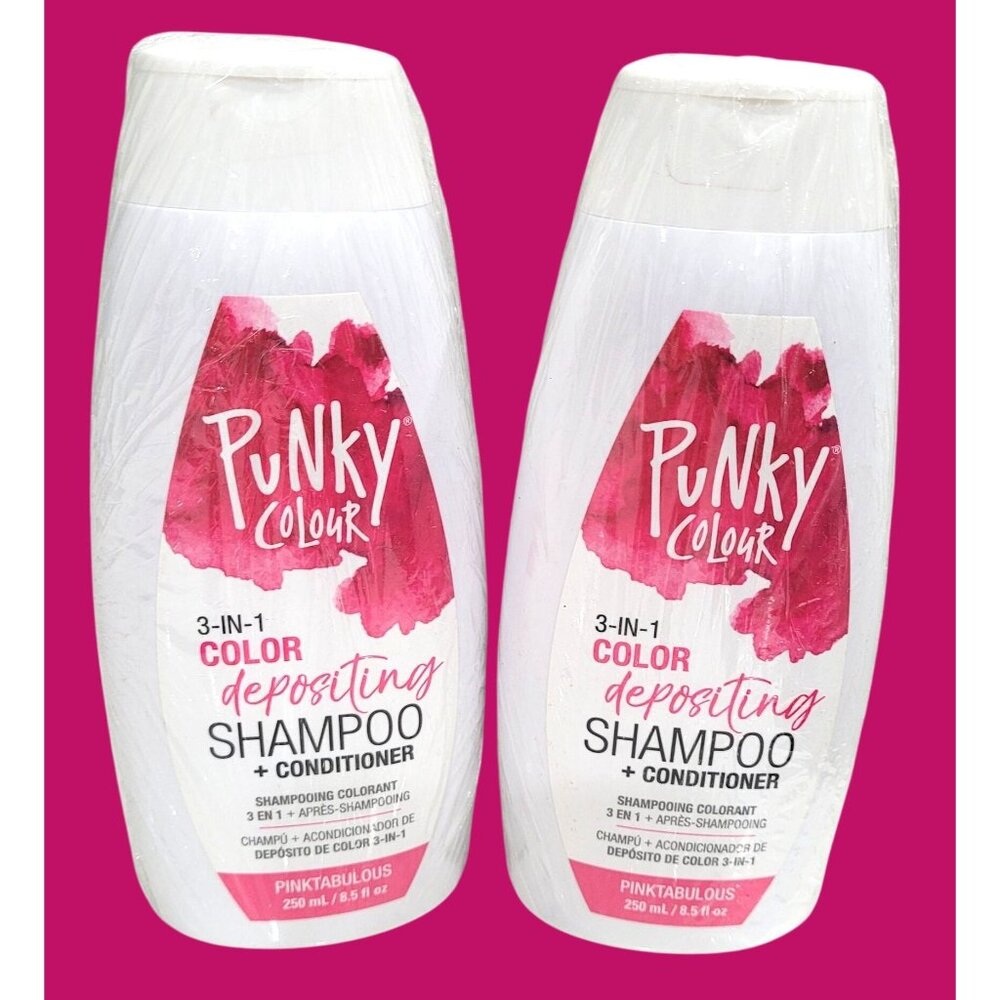 Punky Colour Pinktabulous 3-In-1 Color Depositing Shampoo & Conditioner 2 each